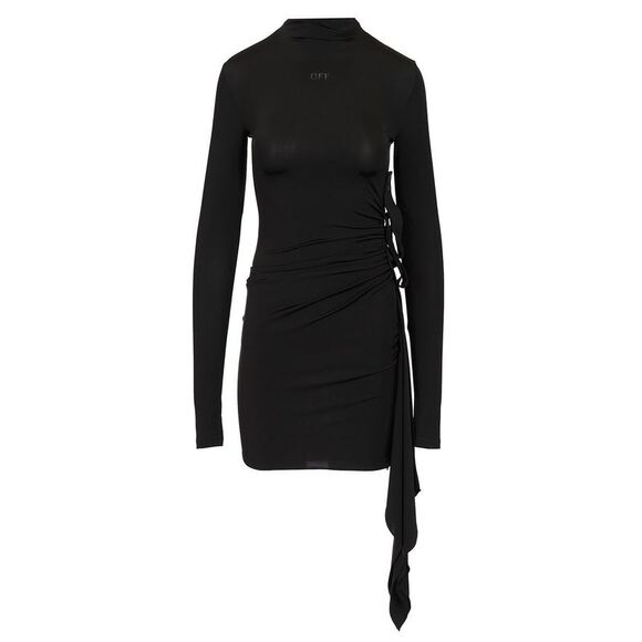 OFF-WHITE Dresses & Skirts - Off-White Women Sec Skin Draped Mini Dress Ls Black - Bl